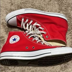 Red converse sneakers